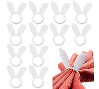 FEPITO 12Pcs Easter Bunny Ear Portatovaglioli Coniglio Portatovaglioli Portatovaglioli Decorazioni da tavola per la festa di Pasqua di primavera