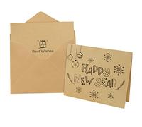 FEPITO 36 pezzi Happy New Year biglietti di auguri con 36 buste e 36 adesivi