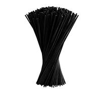 FEPITO 75 PCS Diffusore Reed Nero Sticks Rattan-Reed Sticks Olio Aroma Diffusore Sticks 24cm x 3mm
