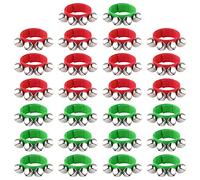 FEPITO Banda Polso Campane Bracciali Jingle Bells Musical Cavigliere Campanelli Strumento Ritmo Percussioni Decorazione Festa di Natale Favori (Red And Green)