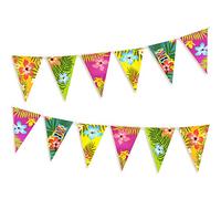 FEPITO Bandiere hawaiane della Stamina di 2 Pacchetti Completamente 6 Metri Laua Tropicale Bunting del Partito