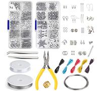 FEPITO Kit di creazione di gioielli Kit di strumenti per la creazione di gioielli con pinze e pinze per la riparazione di gioielli