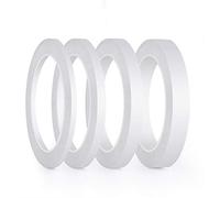 FEPITO Nastro biadesivo 4 nastri biadesivi per ufficio di artigianato, 25 metri per rotolo (larghezza: 6 mm / 9 mm / 12 mm / 15 mm)