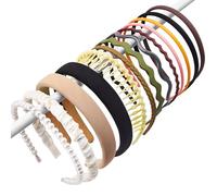 FEQO 13 Pezzi Cerchietti per Capelli Donna Fasce Capelli Cerchietti Antiscivolo Capelli Plastica Cerchietti per Ragazze Donna