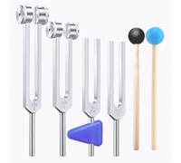 Feqsky Diapason per terapia del suono (128 Hz, 256 Hz, 512 Hz, 528 Hz) per la guarigione e la riparazione del sistema nervoso strumento musicale e test antistress