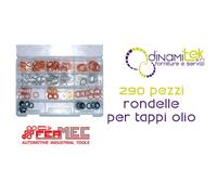 FER230 ASSORTIMENTO 290 PEZZI, RONDELLE PER TAPPI OLIO FERMEC