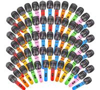Feradny 64 microfoni gonfiabili giganti in colori assortiti per microfoni gonfiabili giocattoli di plastica per concerti musicali feste a tema giochi di ruolo forniture per decorazioni per feste