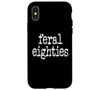 Feral 80s Funny 80th Birthday In My Feral Eighties Era Im 80 Custodia per iPhone X/XS