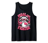 Feral And Fighter Breast Cancer Awareness Boxing Raccoon Canotta