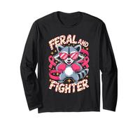 Feral And Fighter Breast Cancer Awareness Maglia a Manica