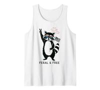 Feral And Free Procione Peace USA Retro Occhiali 4 Luglio Canotta