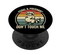 Feral And Pregnant Don't Touch Me PopSockets PopGrip Adesivo