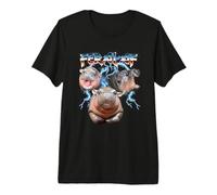Feral Baby Pygmy Hippo Heavy Metal Maglietta Premium