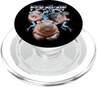 Feral Baby Pygmy Hippo Heavy Metal PopSockets PopGrip per MagSafe