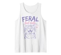 Feral But Cute Cat Lover Funny Chaotic Kitten Owner Canotta