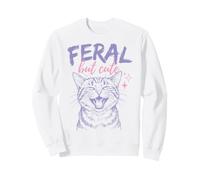 Feral But Cute Cat Lover Funny Chaotic Kitten Owner Felpa