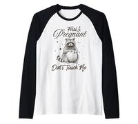 Feral E Incinta Divertente maternità Mamma per Essere Incinta Racoon Maglia con Maniche Raglan
