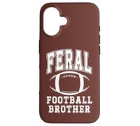 Feral Football Brother Loud Proud Football Bro Greatest Fan Custodia per iPhone 16