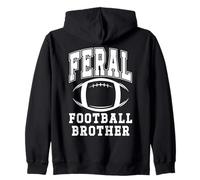 Feral Football Brother Loud Proud Football Bro Greatest Fan Felpa con Cappuccio