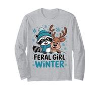 Feral Girl Inverno Stagione Natale Procione Divertente Donne Natale Maglia a Manica