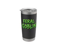 FERAL GOBLIN Divertente Selvaggio Sarcastico Bambini Selvaggio Ragazzo Goblin Bicchiere termico in acciaio inox doppia parete