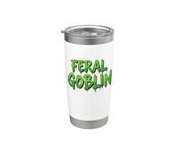 FERAL GOBLIN Divertente Selvaggio Sarcastico Bambini Selvaggio Ragazzo Goblin Bicchiere termico in acciaio inox doppia parete
