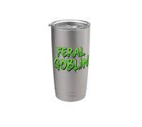 FERAL GOBLIN Divertente Selvaggio Sarcastico Bambini Selvaggio Ragazzo Goblin Bicchiere termico in acciaio inox doppia parete