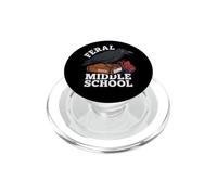 Feral Middle Math School Corvo Divertente Libro di testo Deadpan Kid PopSockets PopGrip per MagSafe