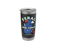 Feral Middle Schooler Do Not Feed Divertente Tween Locker Kid Bicchiere termico in acciaio inox doppia parete