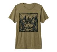Feral Opossum Bonfire Camping Men Women Maglietta Premium