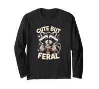 Feral Raccoon Hot Chocolate Winter Vibes Cozy Cocoa Maglia a Manica