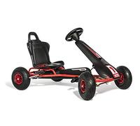 Ferbedo Go AR 8R 112012 (Gokart/Kart in nero/rosso con volante sonoro e pneumatici, a partire da circa 5 - 11 anni)