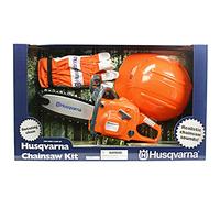 Husqvarna Motosega giocattolo regalo bambino kit sicurezza guanti casco lavoro