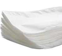 FercasaShop® 100 Pz. Buste sottovuoto alimenti sacchetti goffrati Riutilizzabili- Per Congelatore, Frigorifero, Scongelamento in Microonde, Bollitura, Cottura Sottovuoto in Forno o A Vapore. (20X30)