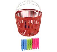 Fercasashop - cestello portamollette a 2 fasce magico + 10 mollette colorate