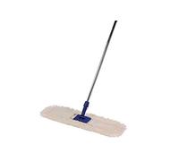 Fercasashop - scopa industriale cotone cm. 80 con manico in alluminio cm.140