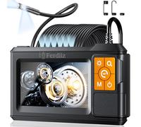 Ferdiiz Endoscopio Industriale HD 1920P, Telecamera Endoscopica Digitale Doppie Lenti Con 8+1 Luci LED Regolabili, Endoscopio IPS da 4,3", Telecamera Ispezione Impermeabile IP67, Cavo Semirigido 10M