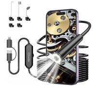 Ferdiiz Endoscopio per Smartphone, 1920P HD Sonda Telecamera Endoscopica, Endoscopio con 8 LED, Ispezione Tubi Impermeabile IP67, Telecamera Ispezione Tubi per Android e iOS senza WiFi - 16,4 ft/5 m