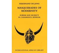 Ferdinand de Jong Masquerades of Modernity (Copertina rigida)