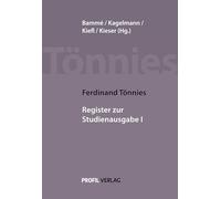 Ferdinand Tönnies: Register zur Studienausgabe I: 50/1