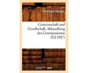 Ferdinand Tonni GEMEINSCHAFT UND GESELLSCHAFT, ABHANDLUNG (General merchandise)