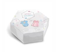FERDINANDO FAMA' 12 Pezzi scatoline portaconfetti Baby Shower, bomboniera portaconfetti Baby Shower, Scatola Personalizzata n. 12 pz (Baby Shower Body)
