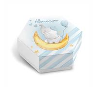 FERDINANDO FAMA' 12 Pezzi scatoline portaconfetti Compleanno, scatoline Il Mio Primo Compleanno, Personalizzate con Nome, n. 12 pz (elefantino Personalizzato)