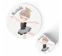 FERDINANDO FAMA' 175 Etichette adesive personalizzate per Compleanno bambini, adesivi, Tag adesivi con nome, adesivo per bomboniere scatoline portaconfetti pz 175 (ballerina)