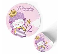 FERDINANDO FAMA' 175 Etichette adesive personalizzate per Compleanno bambini, adesivi, Tag adesivi con nome, adesivo per bomboniere scatoline portaconfetti pz 175 (principessa)