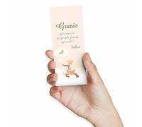 FERDINANDO FAMA 45 pezzi Segnaposto ringraziamento Compleanno bambini, bigliettini segnaposto bomboniera personalizzati n. 45 pz (animali del bosco)