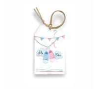 FERDINANDO FAMA' Bigliettino Bomboniera Tag 50 Pezzi Baby Shower Personalizzato (Scarpette Baby Shower)