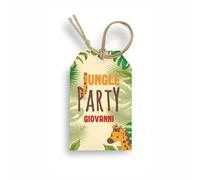 FERDINANDO FAMA' Bigliettino Bomboniera Tag 50 Pezzi Compleanno Personalizzato (Giungla)