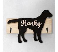 FERDINANDO FAMA' Porta guinzaglio da parete per cani in tutte le razze. Razza flat coated retriever