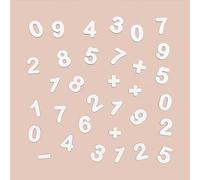 FERFLEX - Gioco magnetico educativo - Numeri magnetici bianchi 4 cm (100 pezzi) - Per imparare a contare - Utilizzabili su superfici magnetiche - Per bambini dai 3 anni